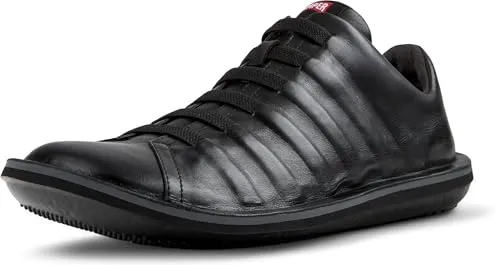 Camper Herren Beetle 18751 Sneaker, Schwarz 048, 44 EU - Herren-Sneaker aus hochwertigem Leder mit elastischen Schnürsenkeln, bieten anatomische Passform und charakteristisches Design für optimalen Tragekomfort.