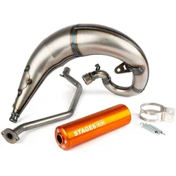 Stage6 Streetrace Auspuffanlage hoch montiert CNC schwarz für Sherco SE / SM - Motorrad-Abgaskomplettanlage mit innovativem Design, ideal für sportliches Fahren und Racing, bietet hervorragendes Preis-Leistungs-Verhältnis und optimale Passform für Minarelli liegend.