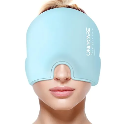 ONLYCARE Migräne Maske – Upgraded Kühlmaske mit 360° Gel Surround - Erleben Sie Linderung bei Migräne mit der ergonomischen Kühlmaske. Sie sorgt für angenehmen Druck, hält lange kühl und schafft eine lichtdichte Umgebung. Ideal für entspannende Momente ohne Medikamente.