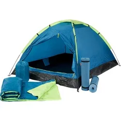 McKINLEY Hauszelt Camping-Zelt FESTENT BLUE PETROL/GREEN LI