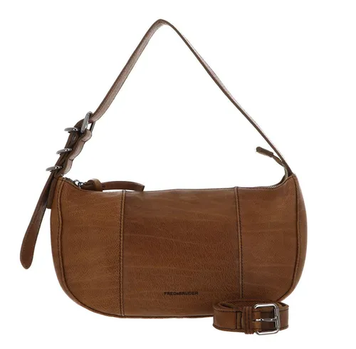 FredsBruder Ride Easy Schultertasche karamellbraun - Schultertasche aus genarbtem Leder in karamellbraun, stilvoll und ideal für den täglichen Gebrauch.