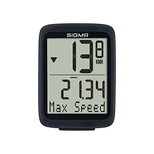 Sigma BC 10.0 WR Fahrradcomputer - Kabelgebundener Fahrradcomputer mit 10 Funktionen, wasserdicht und leicht bedienbar dank großer Tasten. Ideal für präzise Geschwindigkeitsmessung und umfangreiche Fahrstatistiken.