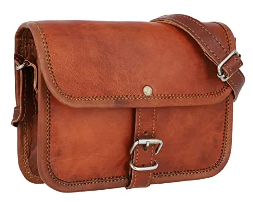 Gusti Leder Umhängetasche Mary S I Handgefertigte Ledertasche Damen für Alltag & Freizeit I Elegante Leder Handtasche Damen aus Ziegenleder