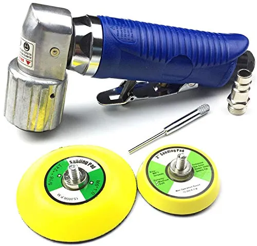 Craft-Equip Mini Druckluft Exzenterschleifer 75mm - Auto & Motorrad, kompakter Exzenterschleifer mit bis zu 15.000 Umdrehungen und zwei Klett-Schleiftellern für vielseitige Anwendungen.