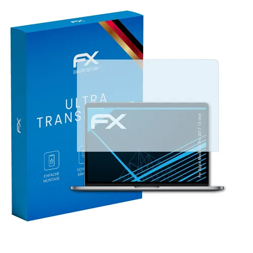 atFoliX 2x Schutzfolie für Apple MacBook Pro 2017 13 inch klar
