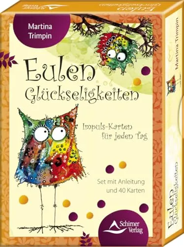 Eulen-Glückseligkeiten – Impuls-Karten für jeden Tag: Set mit Anleitung und 40 Karten
