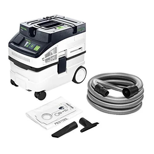 Festool Absaugmobil CT 15 E CLEANTEC - Nass-/Trockensauger mit 15 l Behältervolumen, ideal für Baustellen und Werkstätten. Kompakt, leicht und mit intuitiver Touch-Bedienung für müheloses Arbeiten.