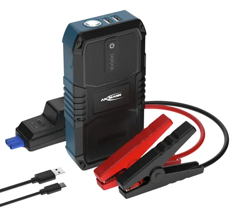 ANSMANN Jump Starter 10.0 - Powerbank & Starthilfe - Rund um die Batterie, leistungsstarker Jump Starter mit 1500 A für schnelles Starten von Fahrzeugen und als praktische Powerbank für unterwegs.