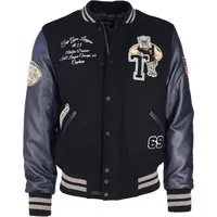 Bomberjacke TOP GUN "TG20202014", Herren Gr. 50 (M) - Funktionsjacken mit aufgenähten Patches für einen lässigen Look, elastische Strickbündchen und zwei Seitentaschen bieten hohen Tragekomfort.
