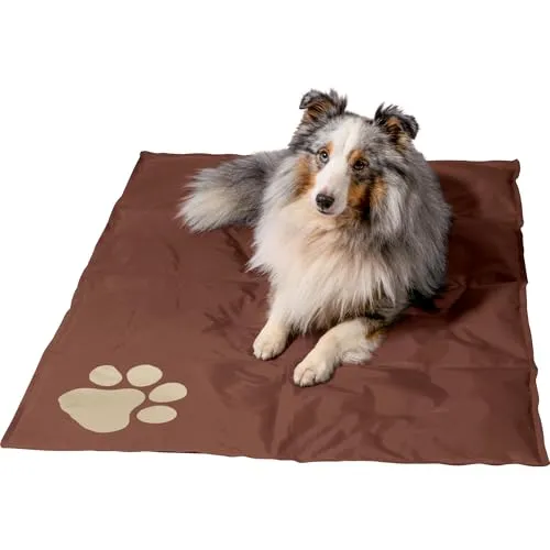 dobar® 60421 Kühlmatte für Hunde - Hundekühlmatte für Hund & Katze - selbstkühlende Matte für Haustiere - Hundedecke mit Kaltgel-Füllung - Kühldecke - 99,5 x 70 cm - Braun