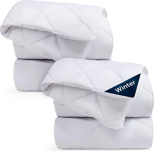 Blumtal Winterdecke 155x220 cm im 2er Set - Extra dicke Steppdecke für kuschelige Nächte - Bettdecken, OEKO-TEX zertifiziert und mit 400gsm Füllung für optimale Wärme und Komfort in der kalten Jahreszeit.