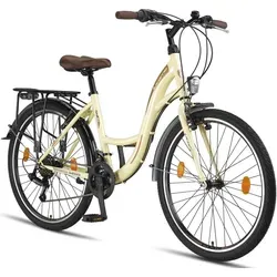 Licorne Bike Stella Premium City Bike - 21 Gang Hollandfahrrad für Damen und Herren - Fahrrad mit hochwertiger 21 Gang-Schaltung für angenehmes Fahren in der Stadt, robust und fast vollständig vormontiert für sofortigen Fahrspaß.