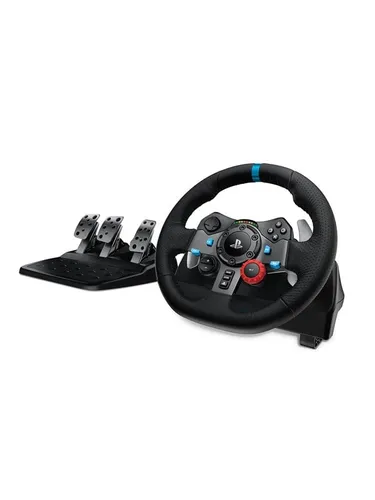 Logitech G G29 Driving Force Racing Wheel - Real Force Feedback, handgenähtes Leder und Edelstahl-Schalthebel für authentisches Racing auf PS5, PS4 und PC