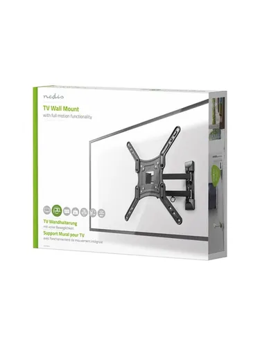 Nedis WANDHALTER SCHWENK 180° 30KG - TV-Halterung für 23-55 Zoll Fernseher, vollbeweglich mit 180° Schwenkfunktion und 30 kg Tragkraft für optimalen Blickwinkel. Inkl. Montagematerial für einfache Installation.