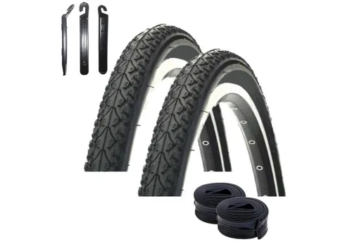 maxxi4you Fahrradreifen 2x Kenda K-935 28x1.75 Schwarz - 2 x Kenda K-935 28" Fahrradreifen in Schwarz, inklusive 2 DV Schläuche und 3 Reifenheber. Ideal für sicheres Fahren mit hervorragendem Grip und Langlebigkeit. Perfekt für Radfahrer, die Wert auf Qualität legen.