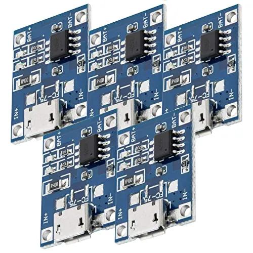 AZDelivery 5 x TP4056 Micro USB 5V 1A Laderegler Lithium Li - Ion Batterie Charger Lithium Lademodul inklusive eBook!