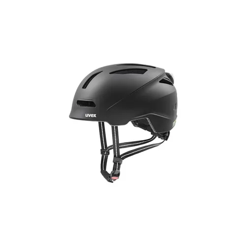 Uvex Urban Planet LED Helm schwarz matt 54-58 cm - Der Uvex Urban Planet LED Helm vereint Sicherheit und Nachhaltigkeit für Radfahrer. Mit integrierter LED-Beleuchtung und optimaler Belüftung ist er perfekt für den urbanen Alltag. Ideal für Freizeit und Pendeln.