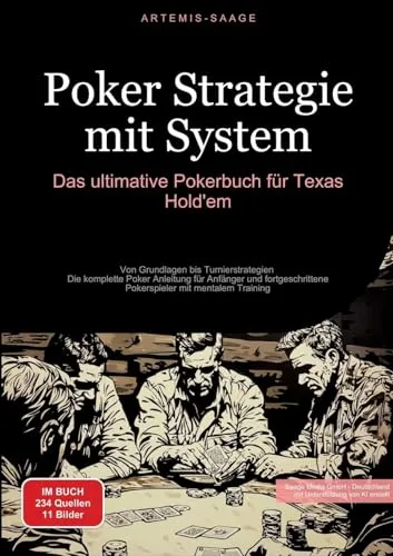 Artemis Saage - Poker Strategie mit System (Taschenbuch) - Bücher: Das ultimative Pokerbuch für Texas Hold'em, von Grundlagen bis Taktiken – ideal für Anfänger und Fortgeschrittene!