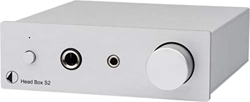 Pro-Ject Head Box S2 Mikro High End Kopfhörerverstärker - Hochwertiger Kopfhörerverstärker für 6,35mm und 3,5mm Kopfhörer, bietet 725mW Ausgangsleistung für beeindruckenden Klang und ist ideal für audiophile Ansprüche.