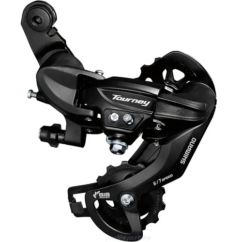 Shimano Tourney RD-TY300 Schaltwerk - Gangschaltungen für 6/7-fach Schaltungen, bietet präzise Gangwechsel und hohe Zuverlässigkeit für Mountainbike und Trekking. Ideal für anspruchsvolle Radfahrer.