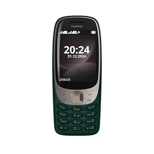 Nokia 6310 2024 Grün - Simlockfreies Handy - Hochwertiges Simlockfreies Handy von Nokia, kompakte Maße und ideal für Nutzer, die Qualität zum besten Preis suchen.