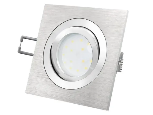 SSC-LUXon LED Einbaustrahler QF-2 Alu LED-Einbauspot flach schwenkbar mit LED-Modul 230V, 4W SMD, Warmweiß