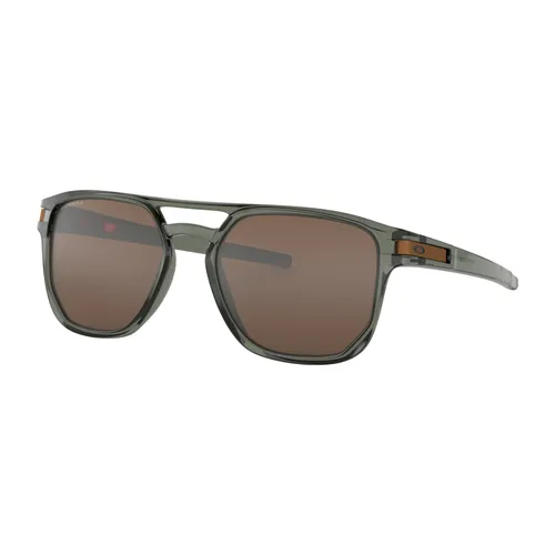 Oakley Latch Beta Olive Ink mit Prizm Tungsten - Sportbrillen mit praktischem Clip für einfaches Anbringen am Shirt. Leichtes O Matter Material und Prizm Gläser für optimierte Sicht und UV-Schutz.