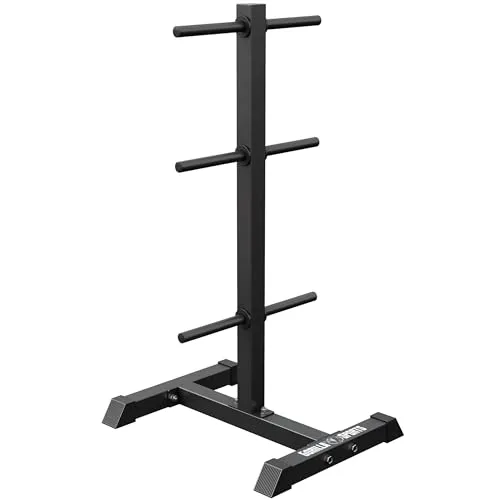 GORILLA SPORTS Hantelscheibenständer 6 Aufnahme - Fitness-Zubehör für 30mm Gewichtsscheiben, stabiler Stahl, platzsparend und ideal für dein Home Gym