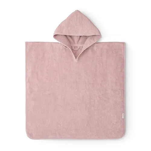 Ehrenkind Badeponcho aus Bio-Baumwolle für Kinder 1-5 Jahre - Badeponcho in Rosé mit Kapuze, aus 100% Bio-Baumwolle, OEKO-TEX zertifiziert, ideal für nach dem Baden und umweltfreundlich.