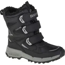 Kappa Unisex Kinder Stiefel Winterschuh gefüttert Schwarz 260902K - Wanderschuhe für Kinder, gefüttert und ideal für kalte Tage, robust und bequem für Abenteuer im Schnee.
