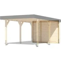 Karibu Rückwand für Leimholz Einzel-Carport - Zubehör für Carports, 18 mm starke Rückwand, ideal für geschützten Bereich unter dem Carport, Maße 288 cm x 229 cm (B x H)