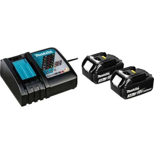 Makita Werkzeug-Akku Power Source Kit - 18V 3,0Ah, 2 Akkus und Ladegerät, inklusive Transportkoffer und schneller Ladezeit von 45 Minuten
