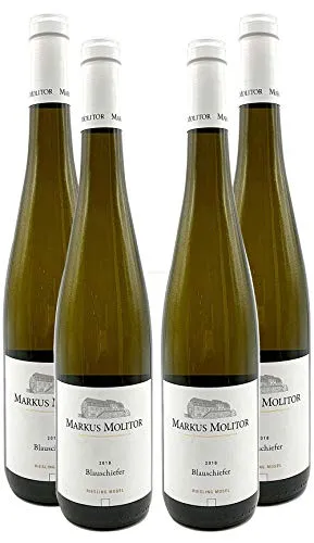Markus Molitor - 4er Set Blauschiefer Riesling Mosel - Deutscher Qualitätswein 0,75L (11,5% Vol) -[Enthält Sulfite]