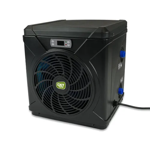 EXIT Pool Wärmepumpe 15m3 (3,7kW) - schwarz - Effiziente Pool Wärmepumpe für bis zu 15m³ Wasser, verwandelt Außenluft in Wärme und sorgt für angenehme 40°C bei nur 10°C Außentemperatur.
