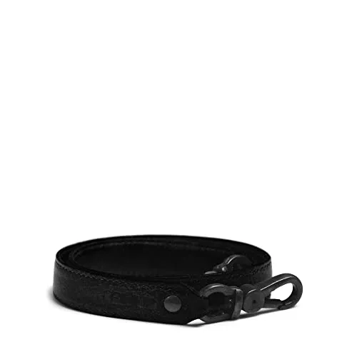 muud Hudson Handgefertigter Lederriemen Black 50 cm