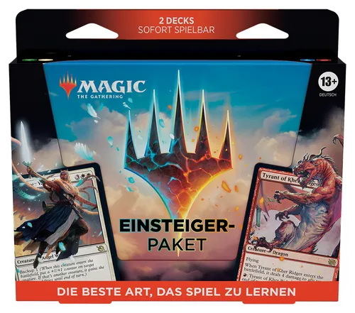 Magic The Gathering 2023 Einsteigerpaket Wilds of Eldraine Deutsch - Gesellschaftsspiel für Einsteiger mit Starter Deck, ideal für neue Spieler, um die Welt von Magic: The Gathering zu entdecken.