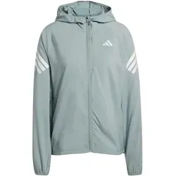 adidas Women's ADI365 Running Iconic Hooded Jacket - Leichte Damenjacke aus 100 % recyceltem Polyester mit CLIMACOOL Technologie für besten Tragekomfort. Ideal für Sport und Freizeit, mit praktischer Handytasche und reflektierendem Logo.
