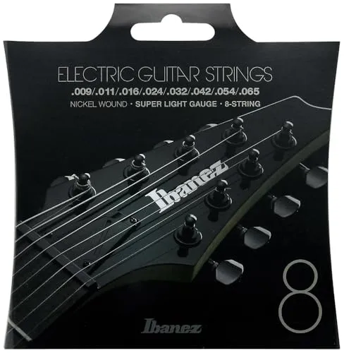 Ibanez IEGS8 8-String Electric Guitars Strings - Super Light Gauge