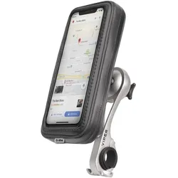 Viper SBS Halterung für Motorrad Lenker - Handy-Gadget für Motorräder, wasserbeständige Aluminiumhalterung für Smartphones bis 6 Zoll, ideal für sichere Navigation unterwegs mit IPX6-Zertifizierung.
