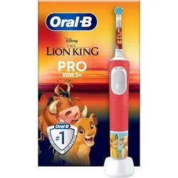 Oral-B Elektrische Zahnbürste Kinder Pro König der Löwen - Sanfte Reinigung für Milchzähne, mit 2 Putzprogrammen und individuell gestaltbarem Handstück