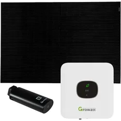 Growatt 3600Wp Mini PV-Anlage mit MIC 3000TL-X - Wechselrichter mit 3kW Leistung, ideal für nachhaltige Energiegewinnung und maximale Effizienz in Ihrem Zuhause.