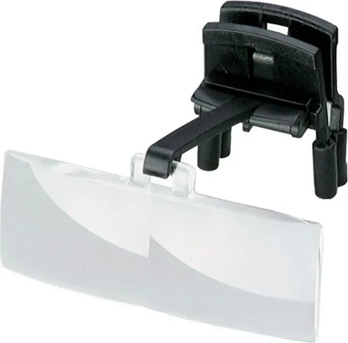 Eschenbach laboCLIP Vorsetzlupe 3,0X für Brillenträger - Leselupe für Brillenträger, leichte Wechsel-Linsen für optimale Bildqualität, inkl. Schutzbox und Pinzette aus glasfaserverstärktem Kunststoff.