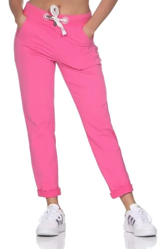 Elbsand Brinja Damen 7/8 Hose - Legere Sweathose mit Logodruck - Damen-Hosen aus weichem Sweatmaterial, 95% Baumwolle, 5% Elasthan, ideal für komfortable Freizeitlooks mit lässigem Style.