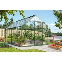 Vitavia Gewächshaus Merkur 9900 - Aktionsangebot inkl. 100 Euro Zubehör - Garten-Zubehör mit 9,9 m² Fläche und 3 mm ESG-Glas. Exklusives Angebot: Hygrometer, Min-Max Thermometer und mehr im Wert von über 100 Euro inklusive!