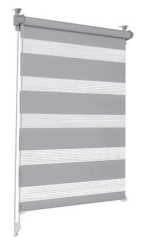 Doppelrollo grau 100x130cm – Klemmrollo für modernen Wohnstil - Elegantes Doppelrollo in Grau, 100x130 cm, ideal für alle Räume. Die clevere Klemmmontage ermöglicht eine einfache Installation ohne Bohren. Blickdicht und pflegeleicht, sorgt es für stilvolle Akzente.