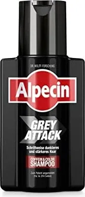 Alpecin Grey Attack Coffein & Color Shampoo 200 ml - Alpecin Haarpflege für schrittweise dunkleres Haar, ideal gegen graue Strähnen. Innovative Formel mit Coffein für stärkendes Haar, einfache Anwendung in nur 2-5 Minuten!