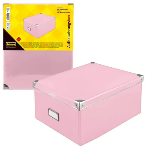 Idena Aufbewahrungsbox faltbar rosa 35x28x17cm