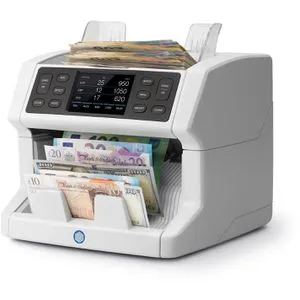 Safescan 2865-S Banknotenzähler - Card-Reader mit Falschgelderkennung, zählt bis zu 1200 Scheine pro Minute – ideal für Unternehmen, die Effizienz und Sicherheit schätzen.