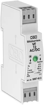 Obo-bettermann syst.prot.sobr.rayo - Feinnetzschutz vf230ac - Leitungsschutzschalter mit Gleichstromschutz bis 7 kA, bietet zuverlässigen Schutz für Ihre elektrischen Anlagen.