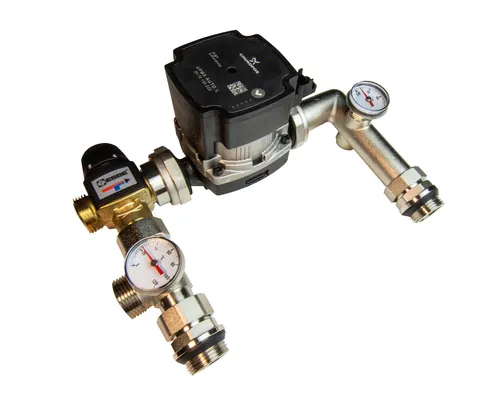 Grundfos Festwertregelset Pumpengruppe für Fußbodenheizung 1" bis 180 m2 KVS 3,4